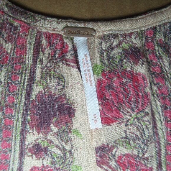 Free People Floral Pinafore Dress | Size Small - Picture 8 of 10